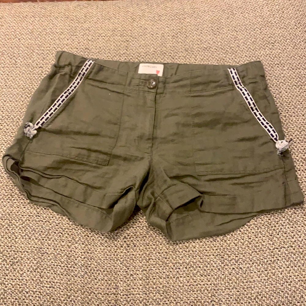 Crewcuts Size 12 Olive Linen Shorts